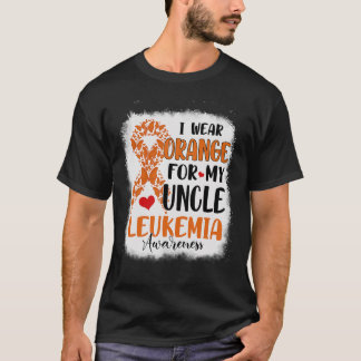 Camiseta Eu Visto Laranja Para Meu Tio Leucemia, Monte De C