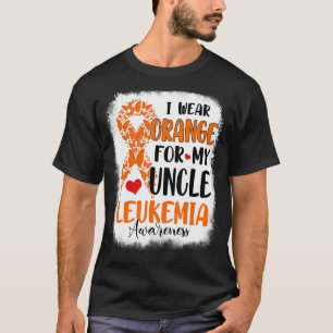 Camiseta Eu Visto Laranja Para Meu Tio Leucemia, Monte De C