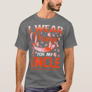 Camiseta Eu Visto Laranja Para Meu Tio TDAH Sensibilização