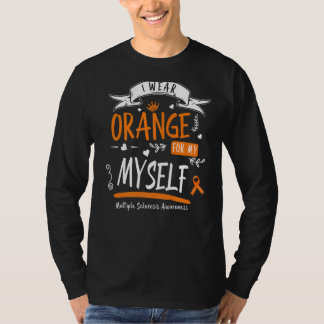 Camiseta Eu Visto Laranja Para Mim Própria esclerose múltip