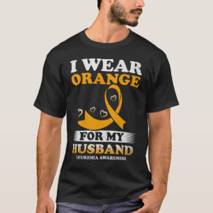 Camiseta Eu Visto Laranja Para Minha Consciência Da Leucemi