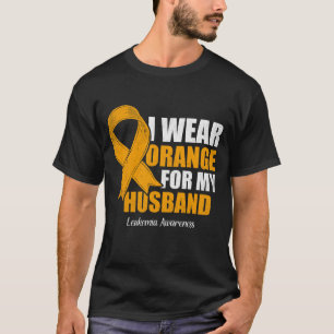 Camiseta Eu Visto Laranja Para Minha Consciência Da Leucemi