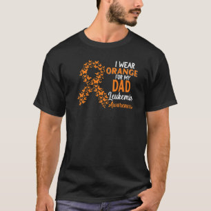 Camiseta Eu Visto Laranja Para Minha Consciência Da Leucemi