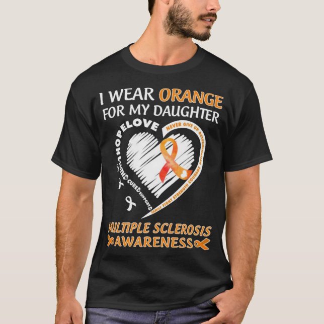 Camiseta Eu Visto Laranja Para Minha Filha (Frente)