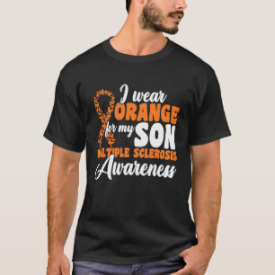 Camiseta Eu Visto Laranja Para Minha Filha Esclerose Múltip