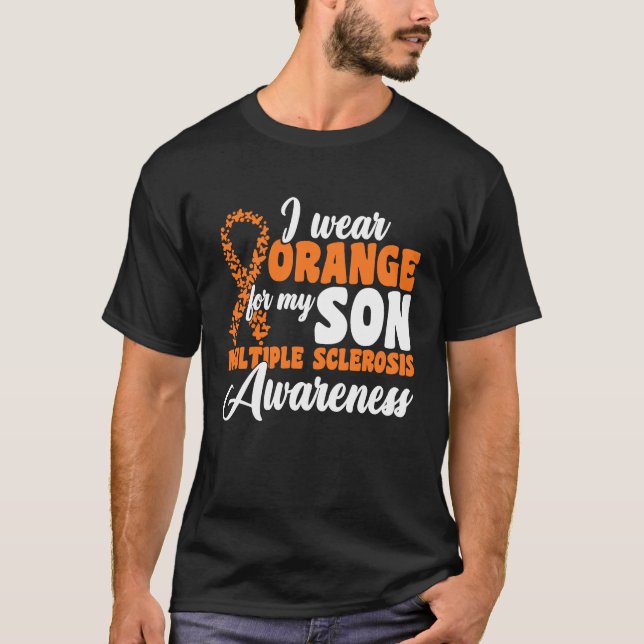 Camiseta Eu Visto Laranja Para Minha Filha Esclerose Múltip (Frente)