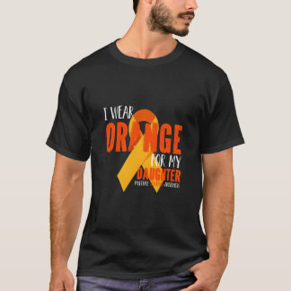 Camiseta Eu Visto Laranja Para Minha Filha Esclerose Múltip