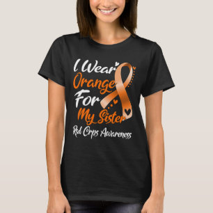 Camiseta Eu Visto Laranja Para Minha Irmã Rsd Crps Consciên