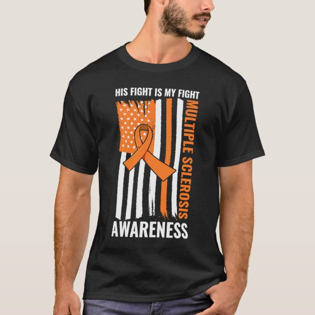 Camiseta Eu Visto Laranja Para Minha Mãe Esclerose Múltipla (Frente)