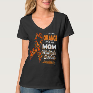Camiseta Eu Visto Laranja Para Minha Mãe Esclerose Múltipla