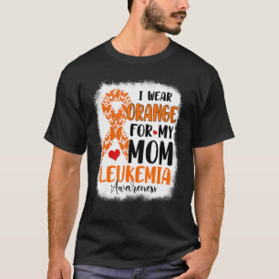 Camiseta Eu Visto Laranja Para Minha Mãe Leucemia Mês De Co