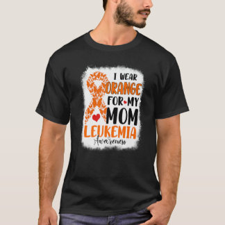 Camiseta Eu Visto Laranja Para Minha Mãe Leucemia Mês De Co