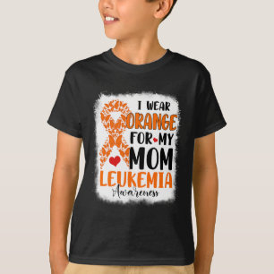 Camiseta Eu Visto Laranja Para Minha Mãe Leucemia Mês De Co