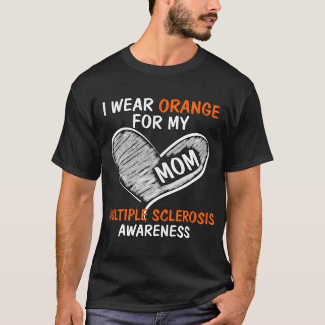 Camiseta Eu Visto Laranja Para Minha Mãe Sensibilização (Frente)
