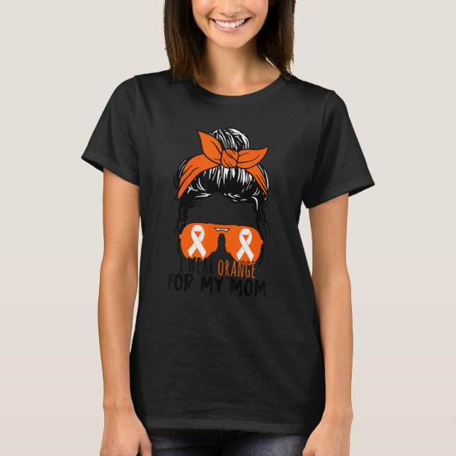 Camiseta Eu Visto Laranja Para Minha Mãe Sra. Múltipla Escl (Frente)