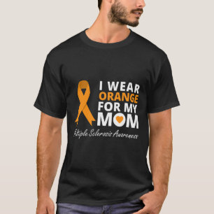 Camiseta Eu Visto Laranja Para Minha Mãe Sra. Sensibilizaçã