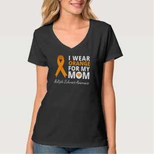 Camiseta Eu Visto Laranja Para Minha Mãe Sra. Sensibilizaçã