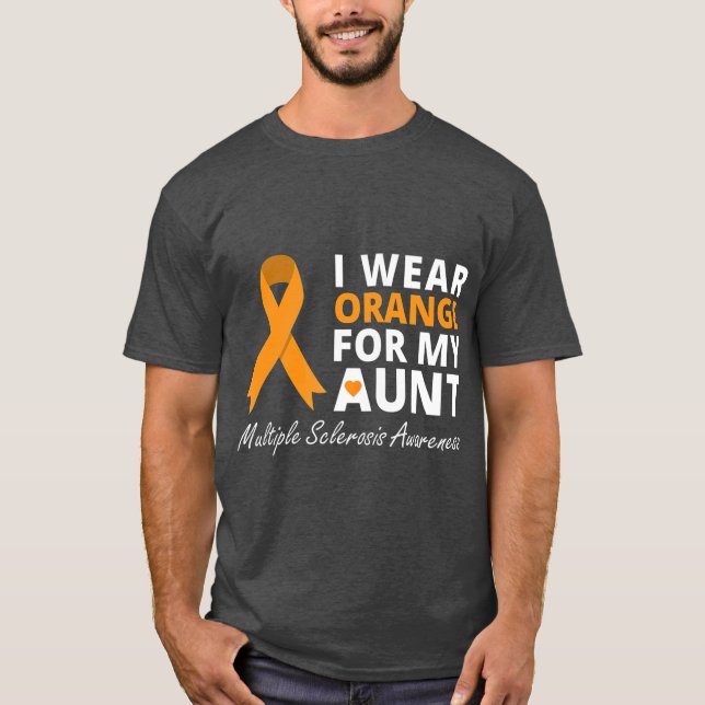 Camiseta Eu Visto Laranja Para Minha Tia A Sensibilizar A F (Frente)