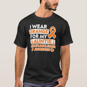 Camiseta Eu Visto Laranja Para Minha Tia Sra. Múltipla Escl