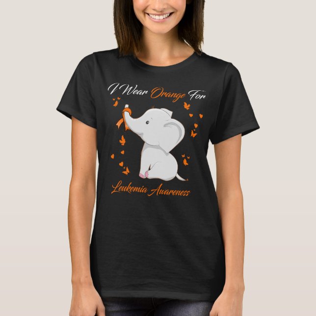 Camiseta Eu Visto Laranja Para O Elefante De Consciência Da (Frente)
