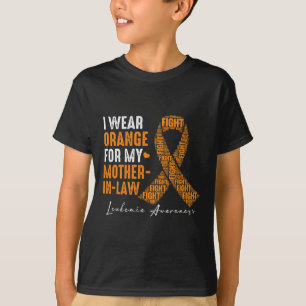 Camiseta Eu Visto Laranja Para O Meu Cancer De Leucemia Da