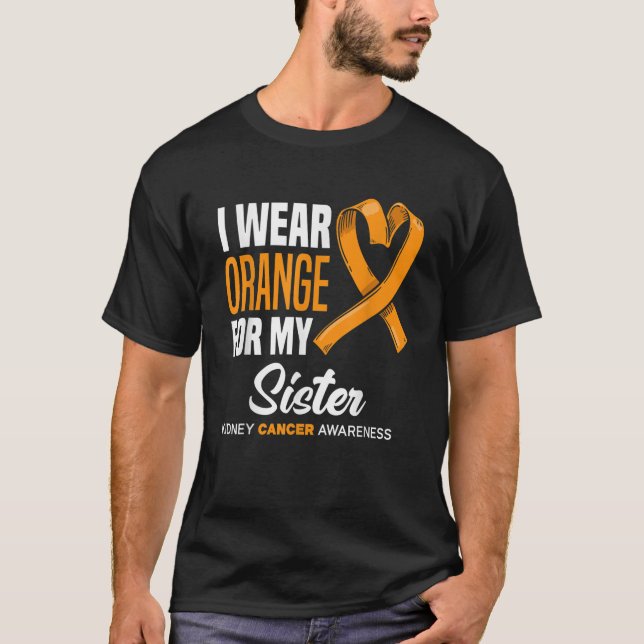 Camiseta Eu Visto Laranja Para O Meu Câncer de rim De Supor (Frente)