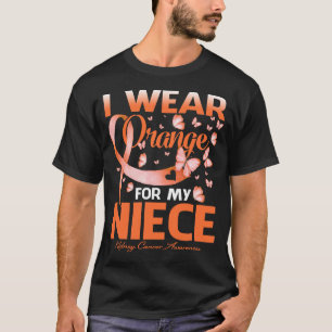 Camiseta Eu Visto Laranja Para O Meu Cancer de rim NIECE