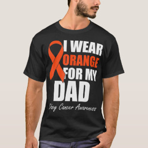 Camiseta Eu Visto Laranja Para O Meu Cancer de rim Pai