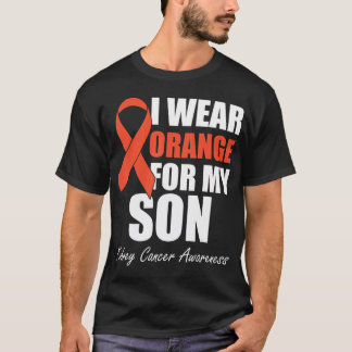 Camiseta Eu Visto Laranja Para O Meu Filho Cancer de rim T