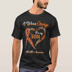 Camiseta Eu Visto Laranja Para O Meu Filho E Fita De Consci