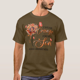 Camiseta Eu Visto Laranja Para O Meu Filho Laranja Fita ADH