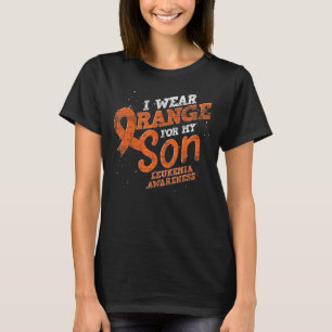 Camiseta Eu Visto Laranja Para O Meu Filho Laranja Leucemia