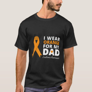 Camiseta Eu Visto Laranja Para O Meu Guerreiro Da Família D