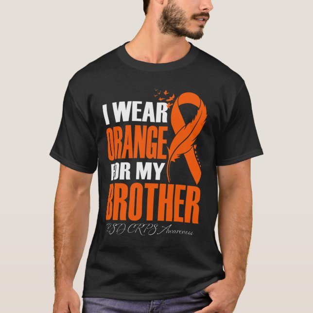 Camiseta Eu Visto Laranja Para O Meu Irmão Rsd Crps Sensibi (Frente)