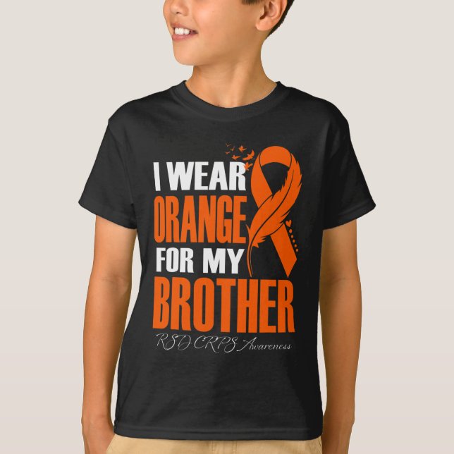 Camiseta Eu Visto Laranja Para O Meu Irmão Rsd Crps Sensibi (Frente)