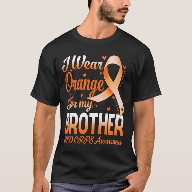 Camiseta Eu Visto Laranja Para O Meu Irmão Rsd Crps Sensibi (Frente)