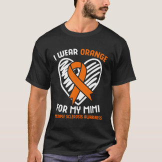 Camiseta Eu Visto Laranja Para O Meu Mimi Com Esclerose Múl