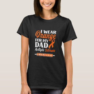 Camiseta Eu Visto Laranja Para O Meu Pai Esclerose Múltipla