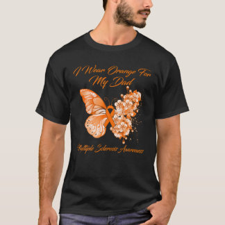 Camiseta Eu Visto Laranja Para O Meu Pai Esclerose Múltipla