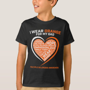 Camiseta Eu Visto Laranja Para O Meu Pai Esclerose Múltipla
