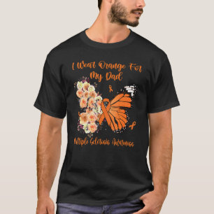 Camiseta Eu Visto Laranja Para O Meu Pai Esclerose Múltipla