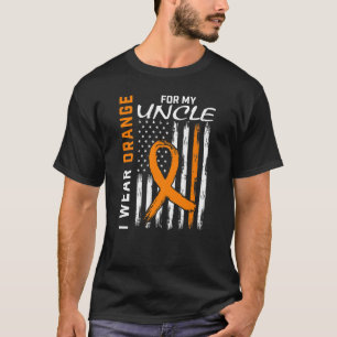 Camiseta Eu Visto Laranja Para O Meu Tio Esclerose Múltipl