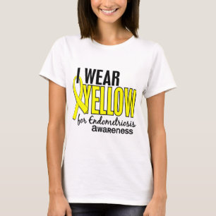 Camiseta Eu visto o amarelo para a endometriose da