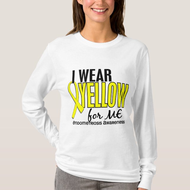 Camiseta Eu visto o amarelo para mim a endometriose 10 (Frente)