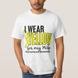 Camiseta Eu visto o amarelo para minha endometriose da