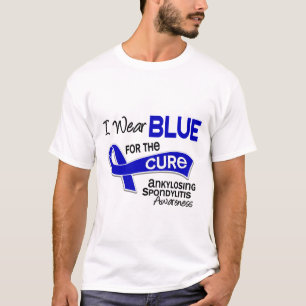 Camiseta Eu visto o azul para a cura 42 Spondylitis