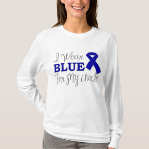 Camiseta Eu visto o azul para meu tio (a fita azul da