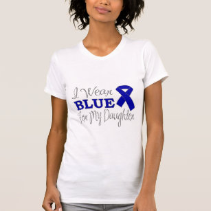 Camiseta Eu visto o azul para minha filha (a fita azul)