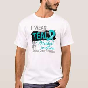 Camiseta Eu visto o câncer de ovário da sogra da fita da