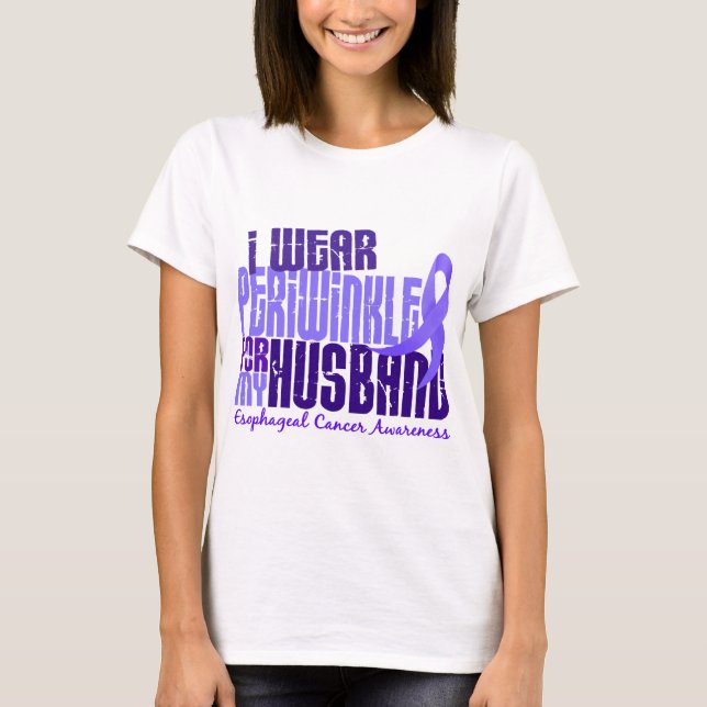 Camiseta Eu visto o cancer esofágico do marido 6,4 da (Frente)